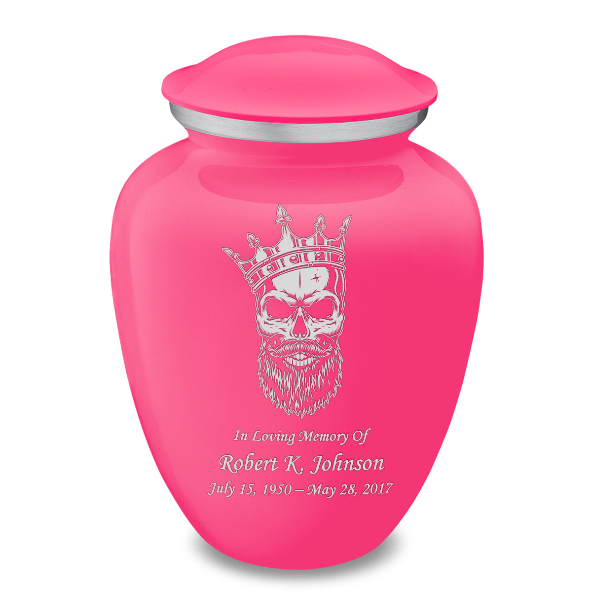 Adult Embrace Bright Pink Skull Cremation Urn