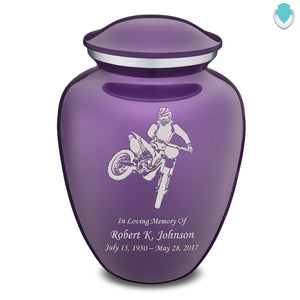 Adult Embrace Purple Dirt Bike Cremation Urn