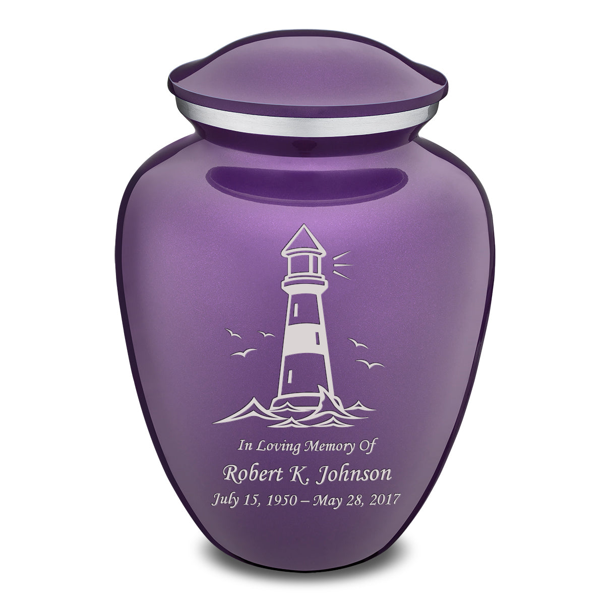 Adult Embrace Purple Lighthouse Cremation Urn