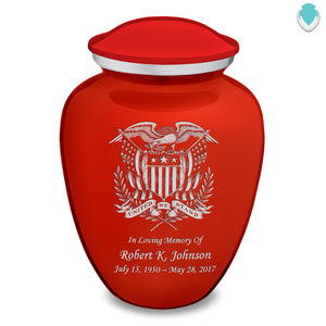 Adult Embrace Bright Red American Glory Cremation Urn