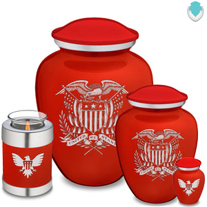 Adult Embrace Bright Red American Glory Cremation Urn