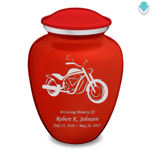 Adult Embrace Bright Red Motorcycle Cremation Urn