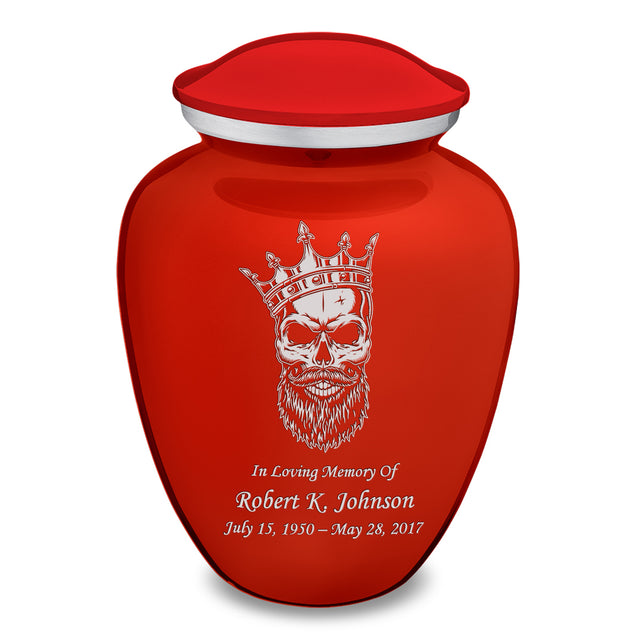 Adult Embrace Bright Red Skull Cremation Urn