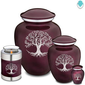 Candle Holder Embrace Cherry Purple Tree of Life Cremation Urn