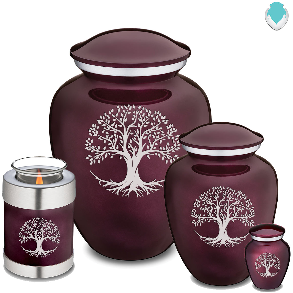 Adult Embrace Cherry Purple Tree of Life Cremation Urn