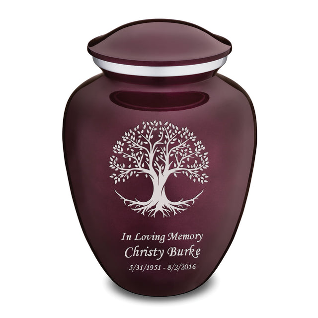 Adult Embrace Cherry Purple Tree of Life Cremation Urn