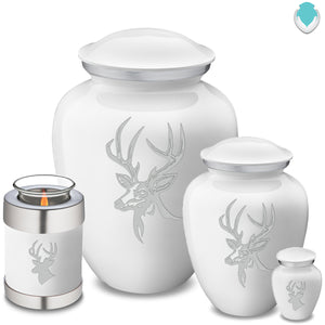 Keepsake Embrace White Deer Cremation Urn