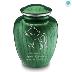Adult Embrace Pearl Green Angel Cremation Urn