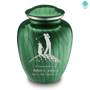 Adult Embrace Pearl Green Golf Cremation Urn