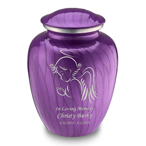 Adult Embrace Pearl Purple Angel Cremation Urn