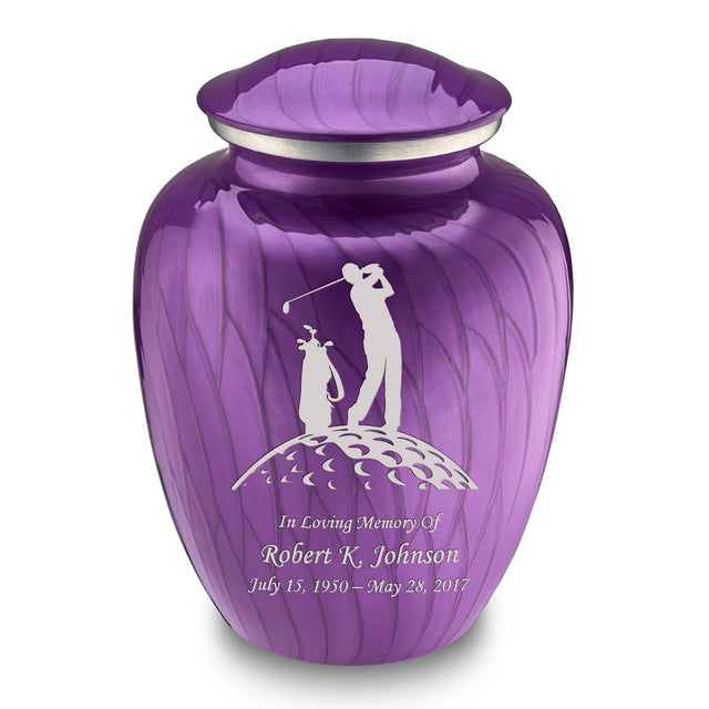 Adult Embrace Pearl Purple Golf Cremation Urn