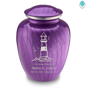Adult Embrace Pearl Purple Lighthouse Cremation Urn