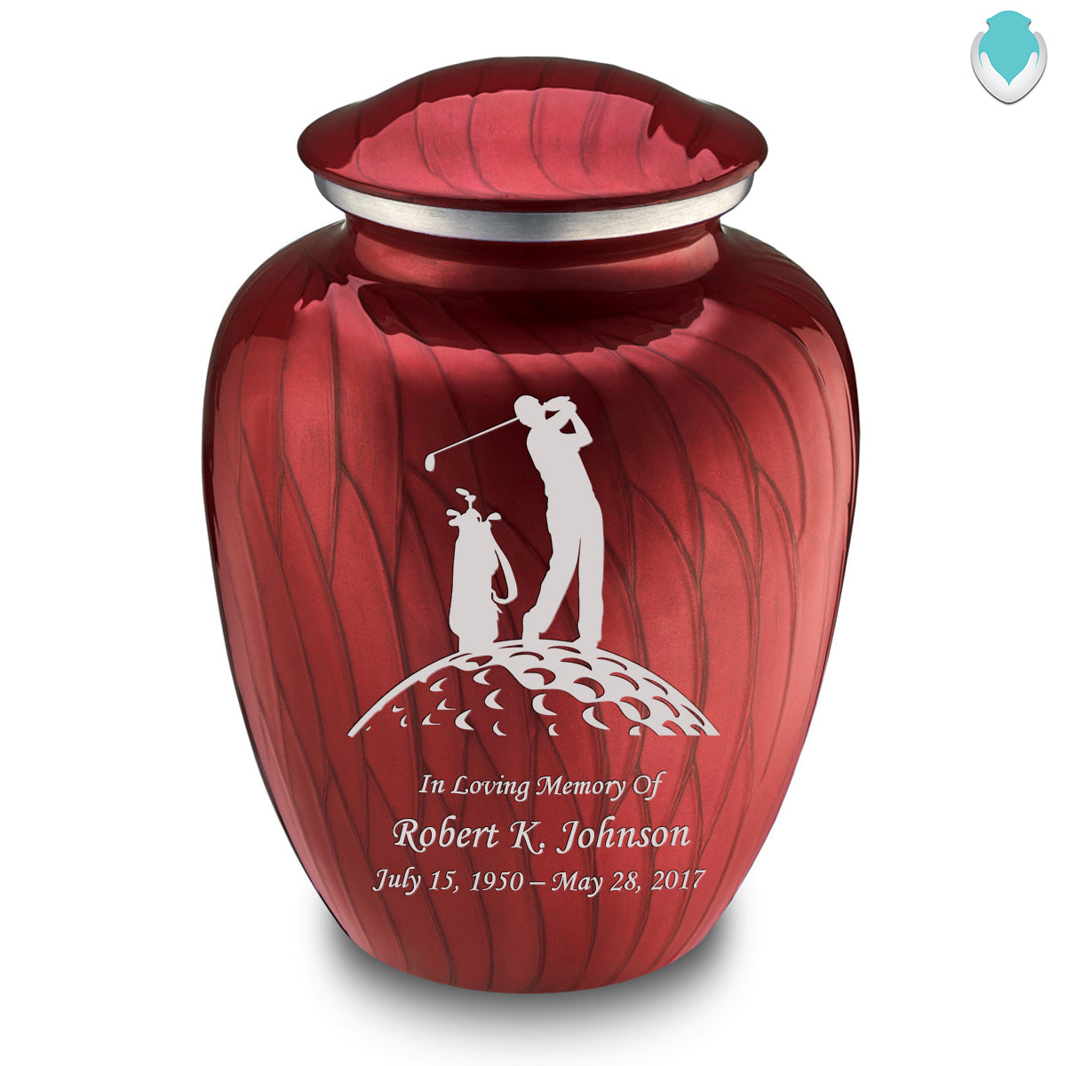 Adult Embrace Pearl Candy Red Golf Cremation Urn