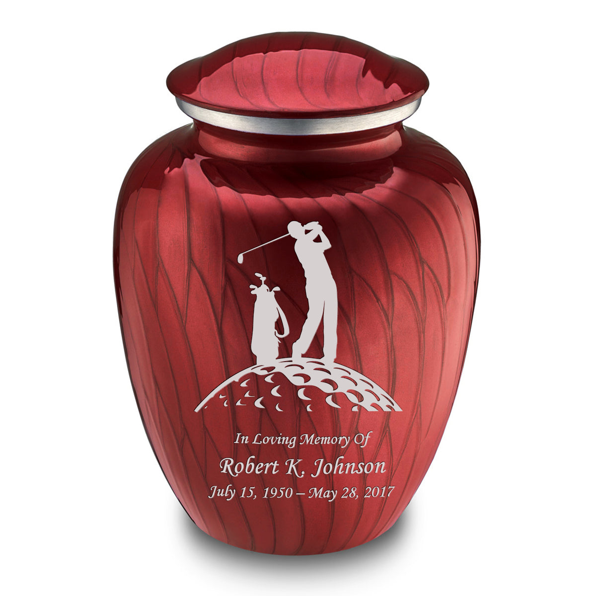 Adult Embrace Pearl Candy Red Golf Cremation Urn