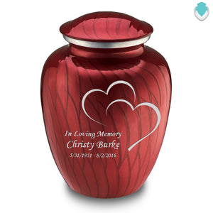 Adult Embrace Pearl Candy Red Hearts Cremation Urn