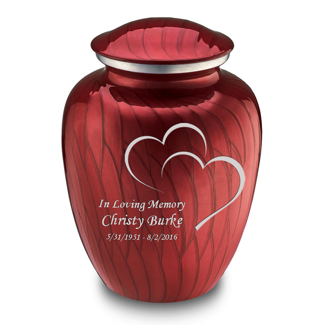 Adult Embrace Pearl Candy Red Hearts Cremation Urn