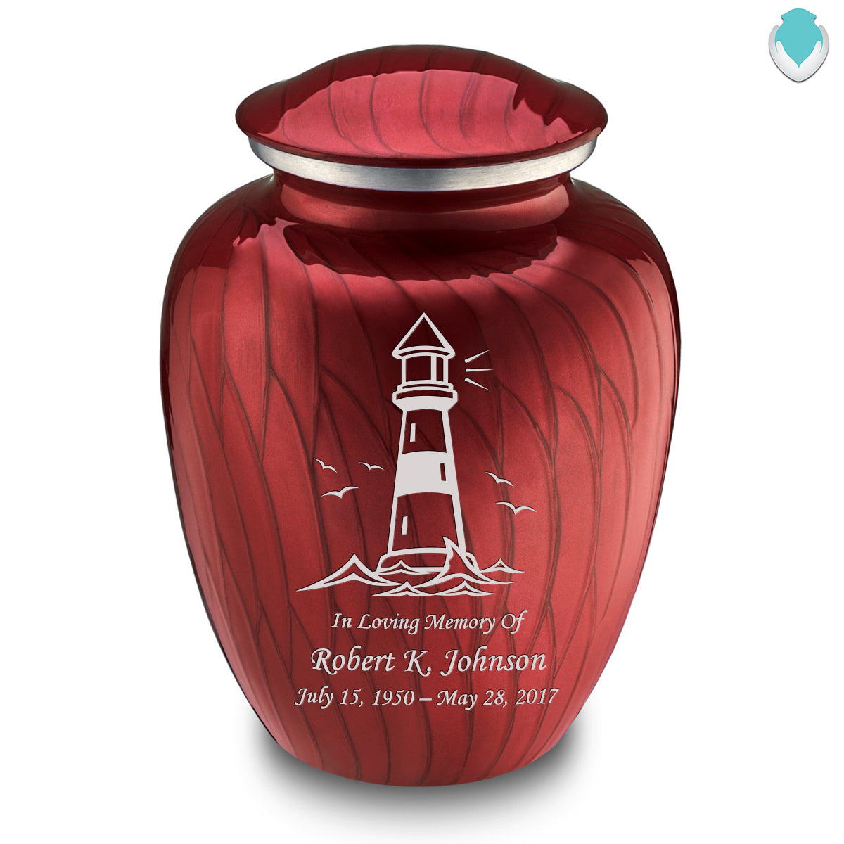 Adult Embrace Pearl Candy Red Lighthouse Cremation Urn