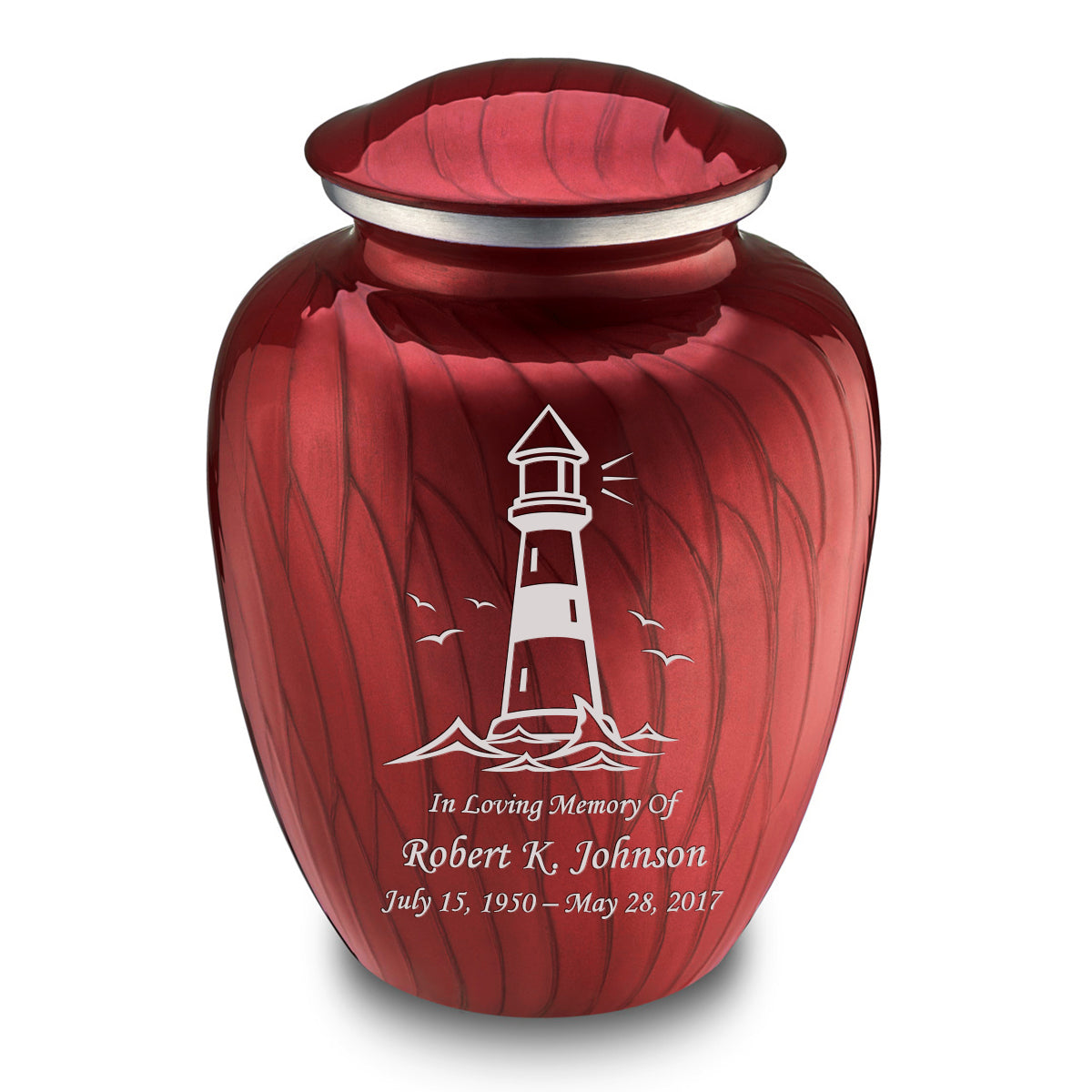 Adult Embrace Pearl Candy Red Lighthouse Cremation Urn