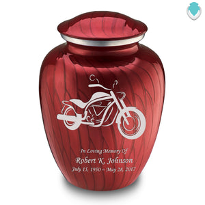 Adult Embrace Pearl Candy Red Motorcycle Cremation Urn