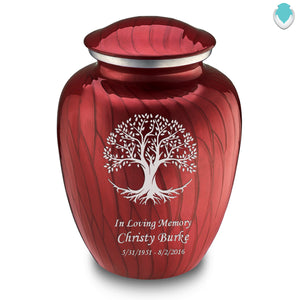 Adult Embrace Pearl Candy Red Tree of Life Cremation Urn