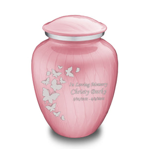 Adult Embrace Pearl Pink Butterfly Cremation Urn