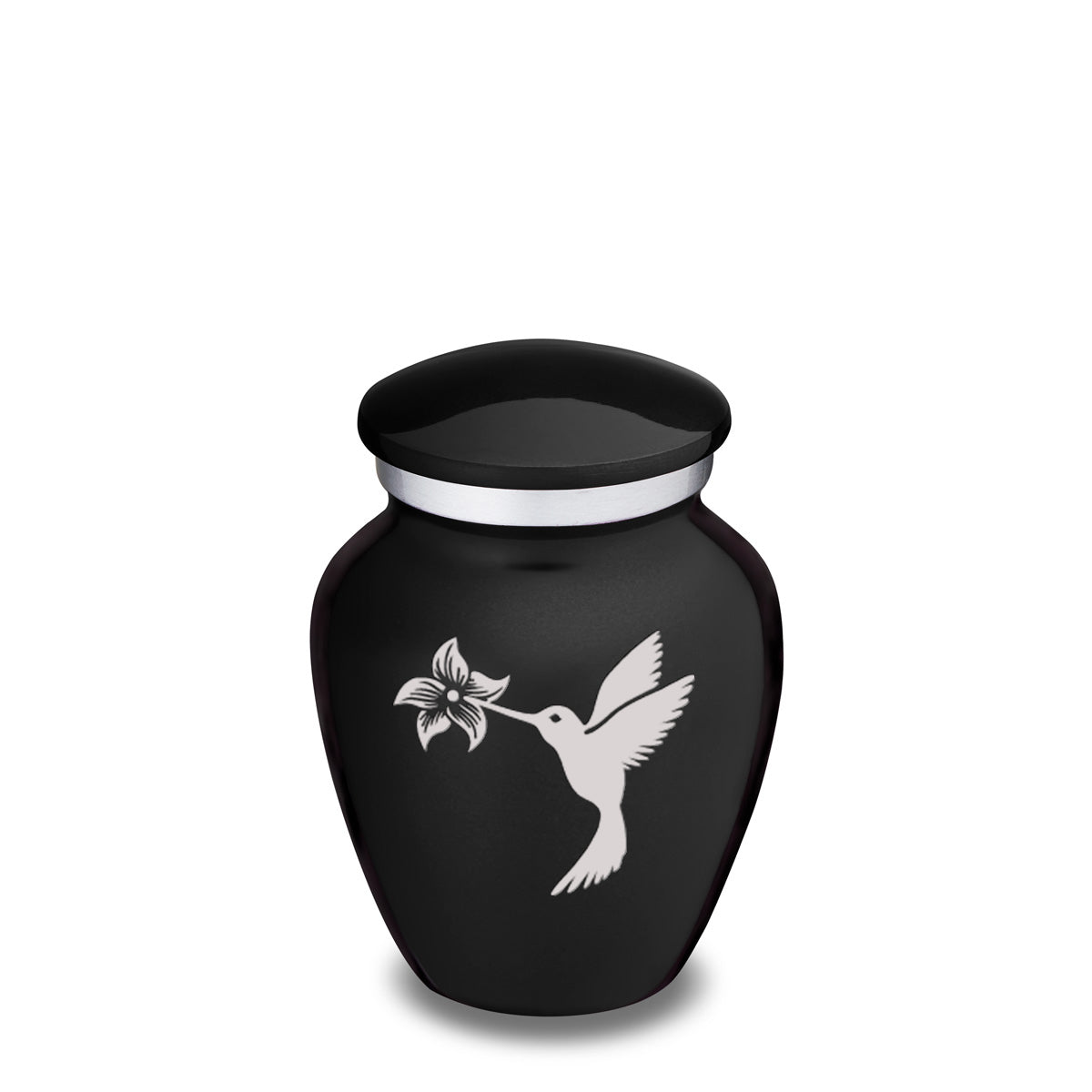 Keepsake Embrace Black Hummingbird Cremation Urn