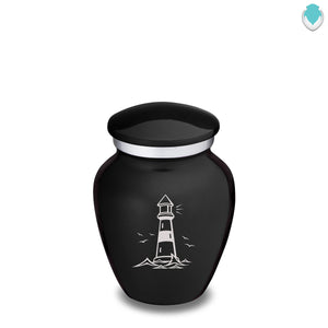 Keepsake Embrace Black Lighthouse Cremation Urn