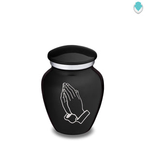 Keepsake Embrace Black Praying Hands Cremation Urn