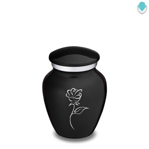Keepsake Embrace Black Rose Cremation Urn