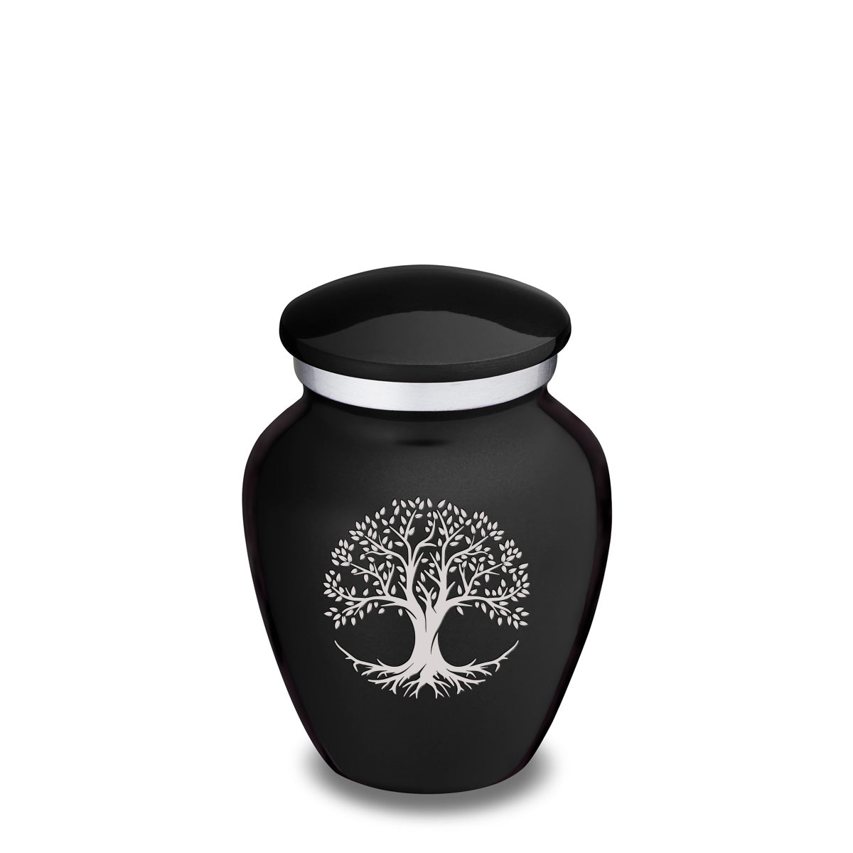 Keepsake Embrace Black Tree of Life Cremation Urn
