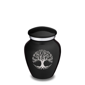 Keepsake Embrace Black Tree of Life Cremation Urn