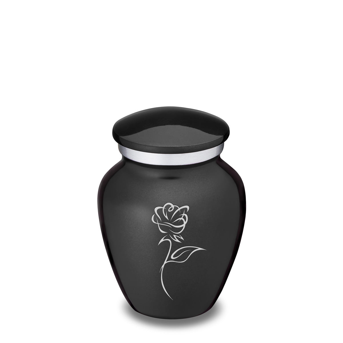 Keepsake Embrace Charcoal Rose Cremation Urn