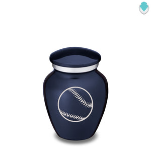 Keepsake Embrace Cobalt Blue Baseball Cremation Urn