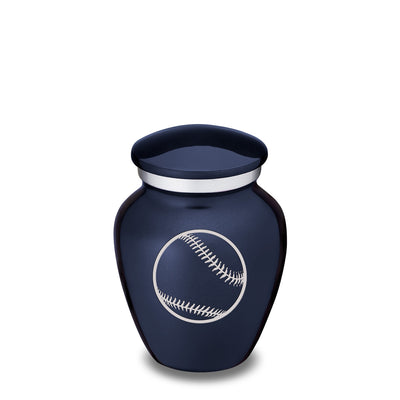 Keepsake Embrace Cobalt Blue Baseball Cremation Urn