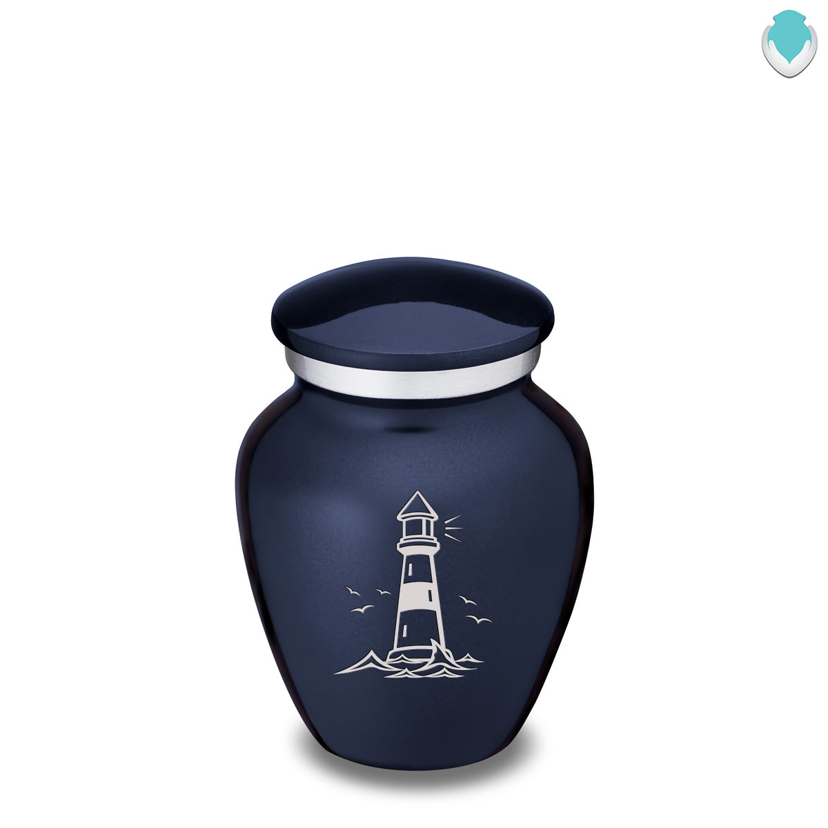 Keepsake Embrace Cobalt Blue Lighthouse Cremation Urn