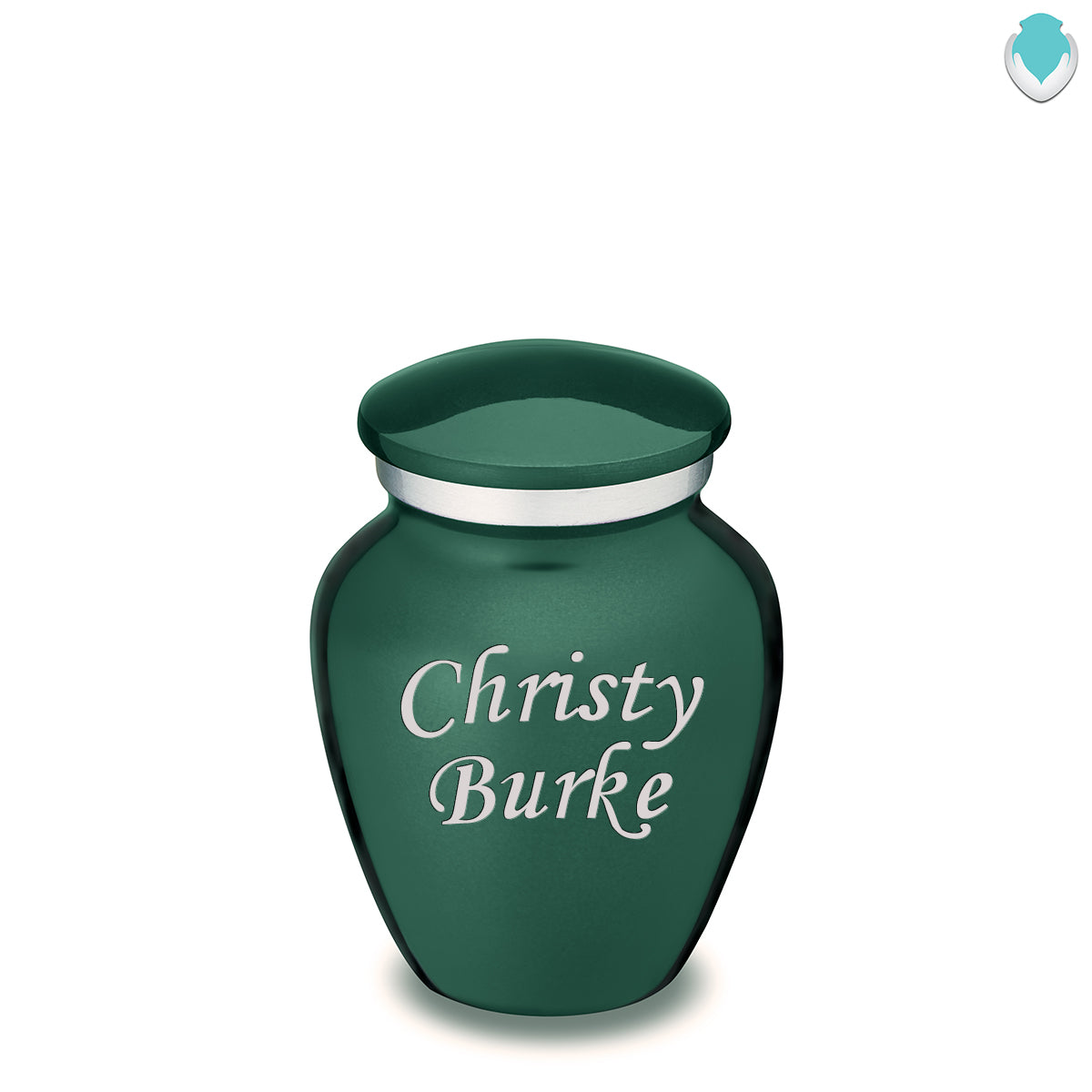 Keepsake Embrace Green Custom Engraved Cremation Urn