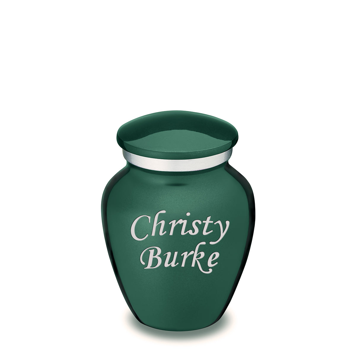 Keepsake Embrace Green Custom Engraved Cremation Urn