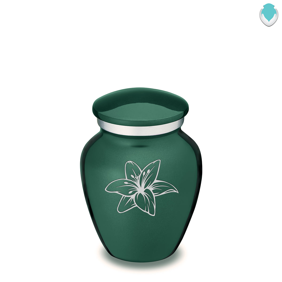 Keepsake Embrace Green Lily Cremation Urn