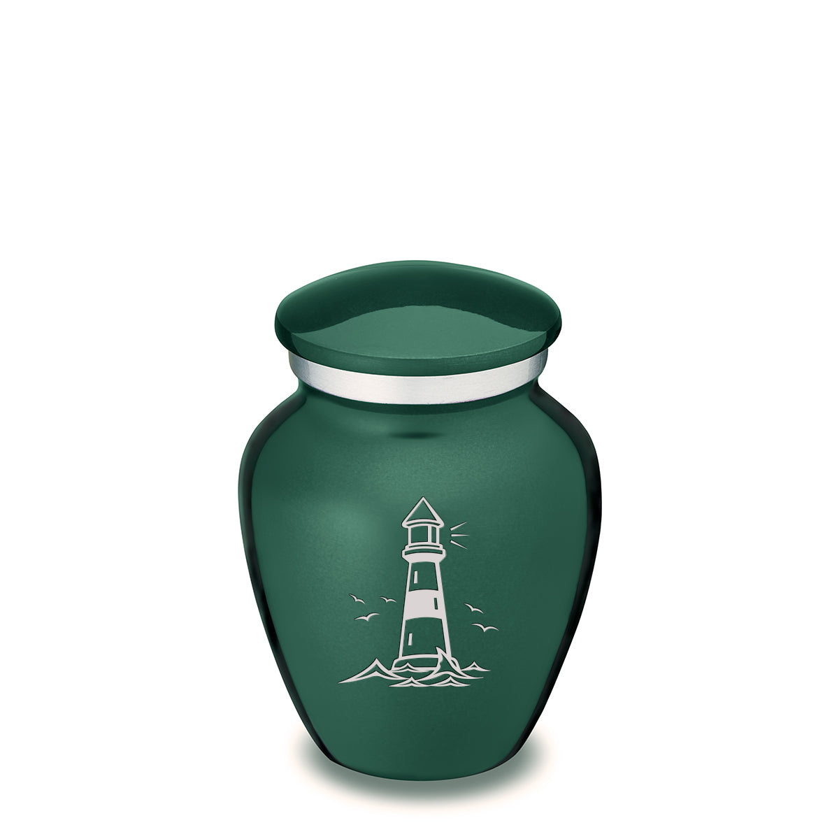 Keepsake Embrace Green Lighthouse Cremation Urn