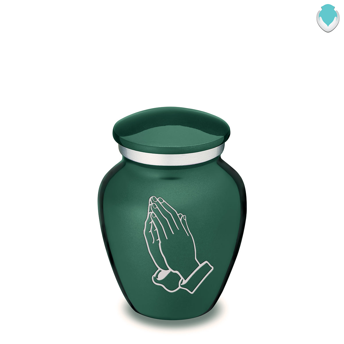 Keepsake Embrace Green Praying Hands Cremation Urn