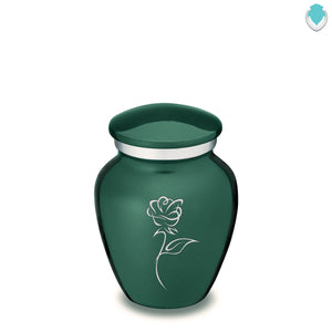 Keepsake Embrace Green Rose Cremation Urn