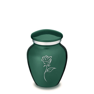 Keepsake Embrace Green Rose Cremation Urn