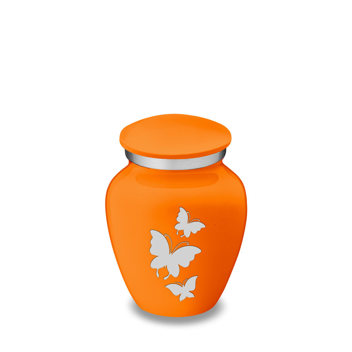 Keepsake Embrace Burnt Orange Butterflies Cremation Urn