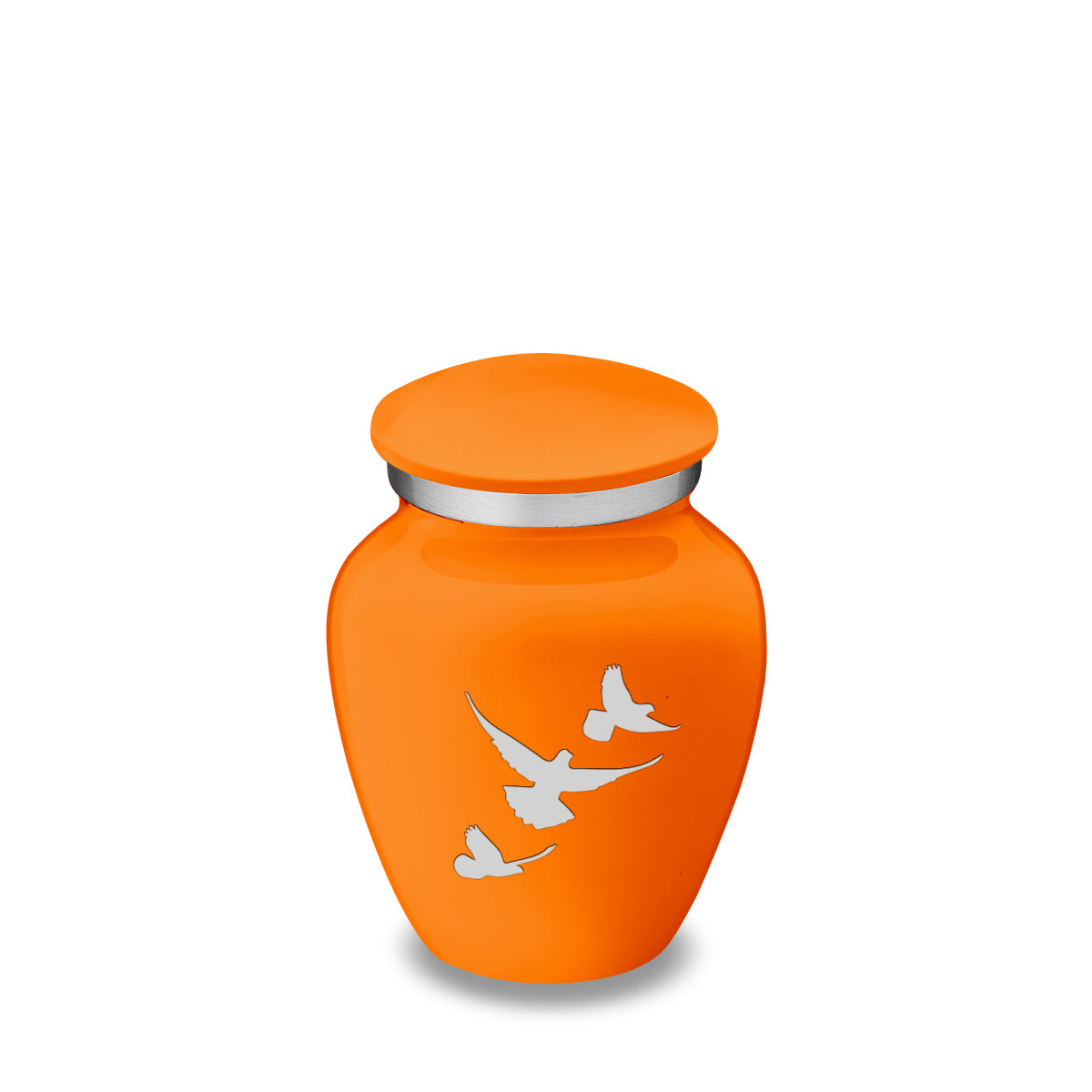 Keepsake Embrace Burnt Orange Doves Cremation Urn