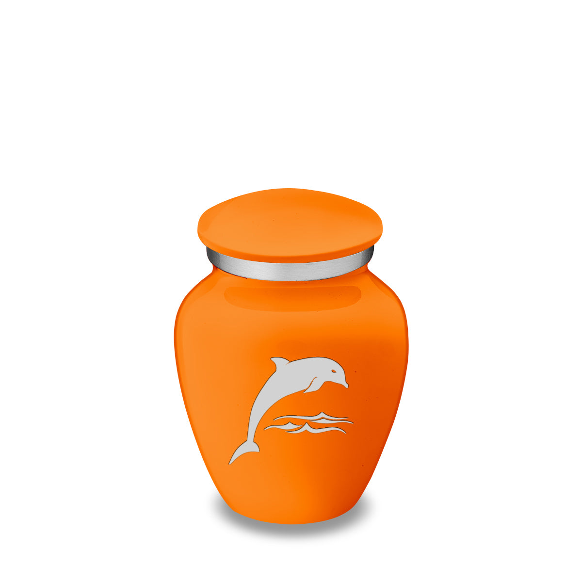 Keepsake Embrace Burnt Orange Dolphin Cremation Urn