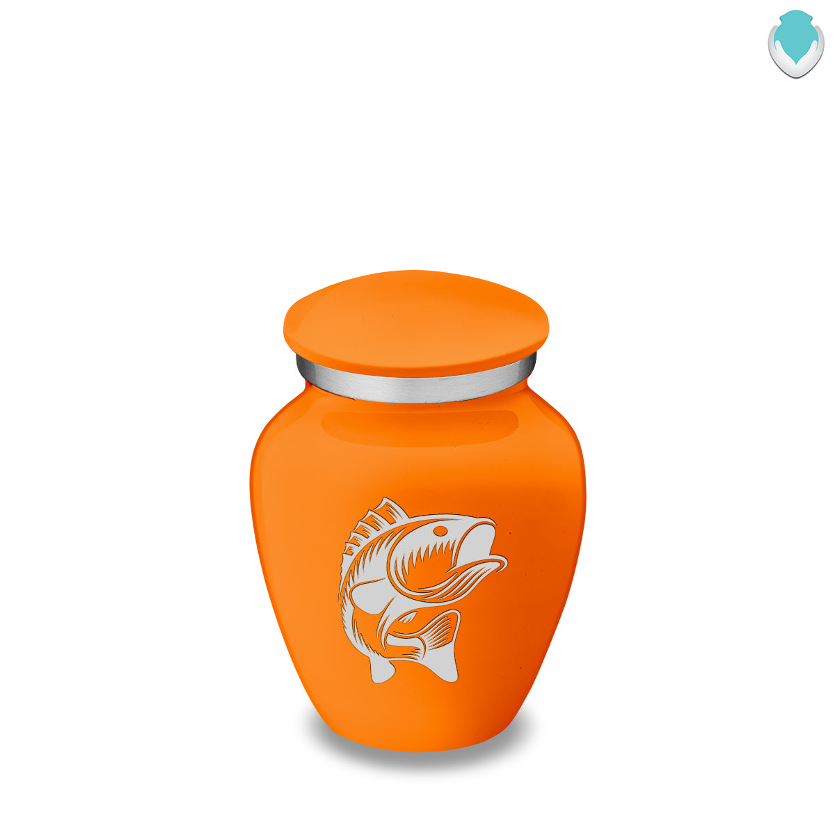 Keepsake Embrace Burnt Orange Fish Cremation Urn
