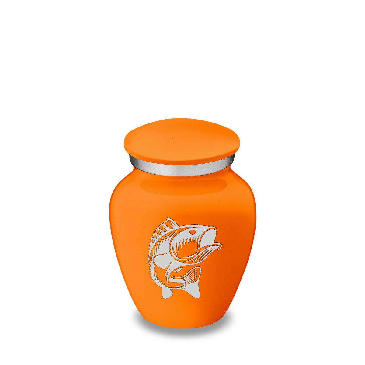Keepsake Embrace Burnt Orange Fish Cremation Urn
