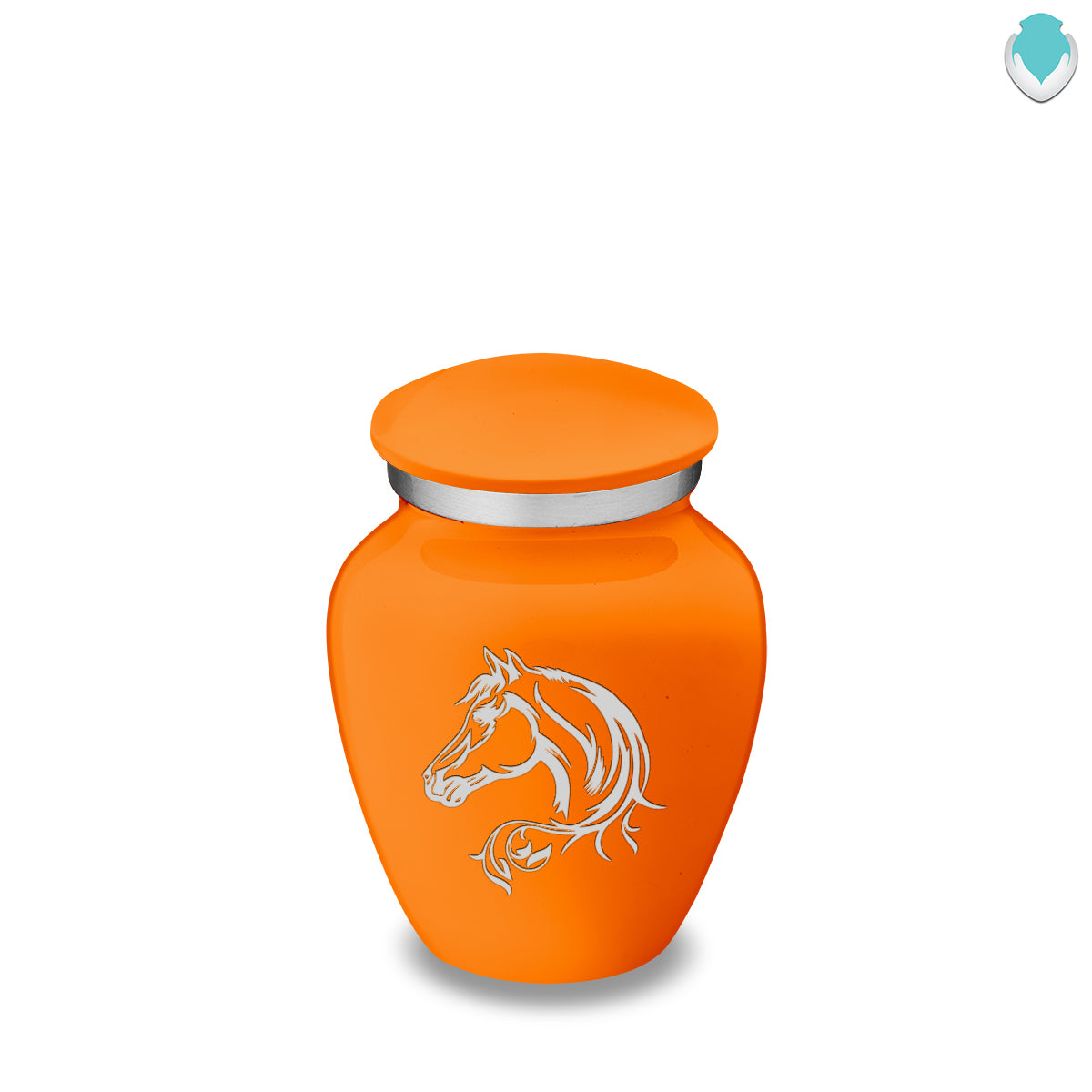 Keepsake Embrace Burnt Orange Horse Cremation Urn