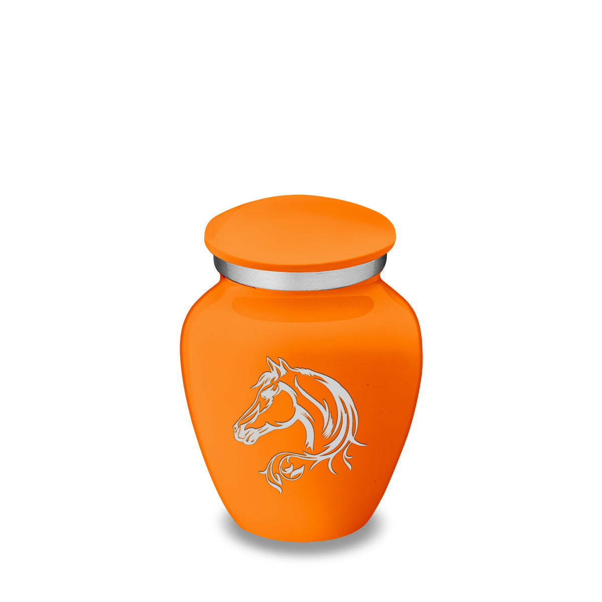 Keepsake Embrace Burnt Orange Horse Cremation Urn