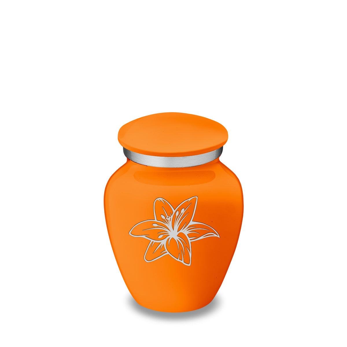 Keepsake Embrace Burnt Orange Lily Cremation Urn